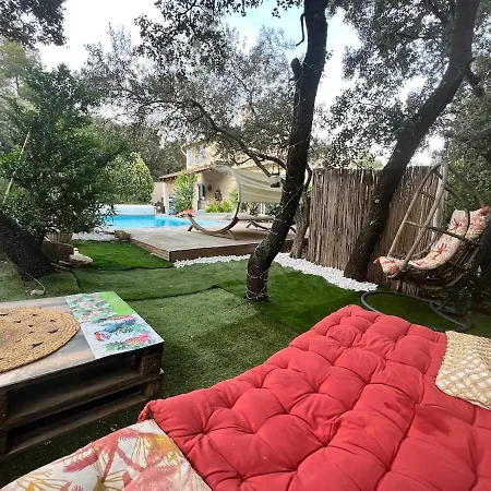 וילה Le Havre De Paix En Garrigue 4 3 Sdb Piscine *