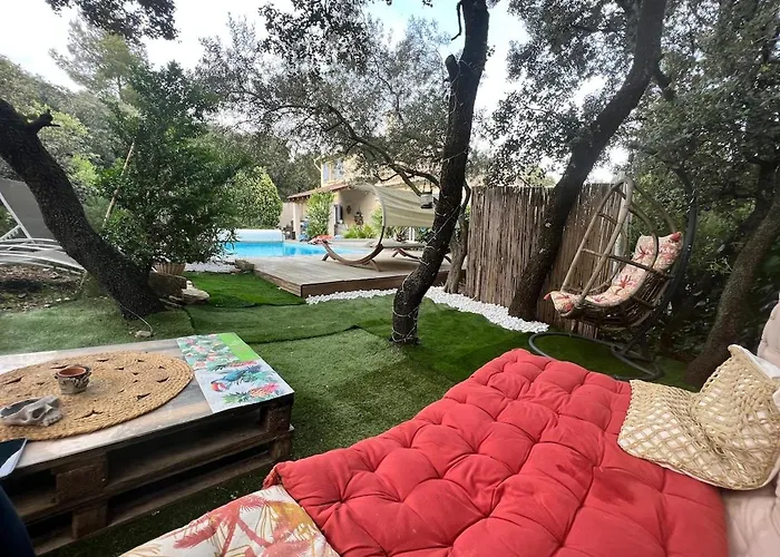 Villa Le Havre De Paix En Garrigue 4 3 Sdb Piscine *